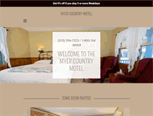 Tablet Screenshot of myermotel.com